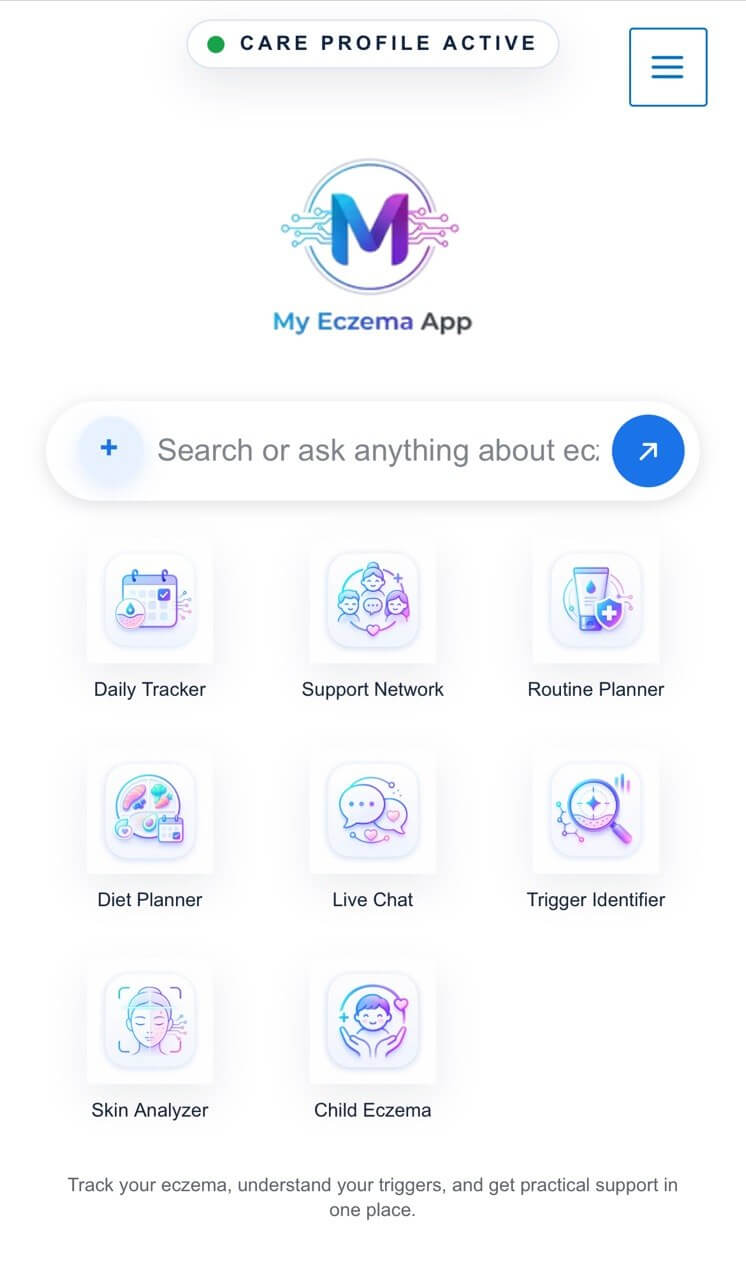 Screenshot preview of MyEczema.app